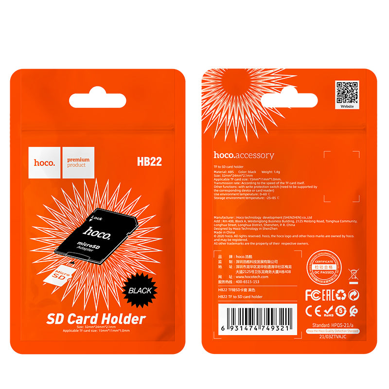 HOCO HB22 TF to SD card holder
