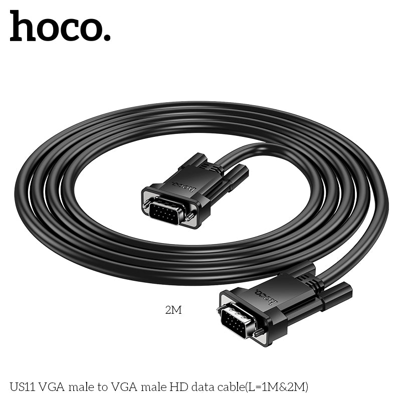 HOCO US11 VGA male to VGA male HD data cable(L=2M)