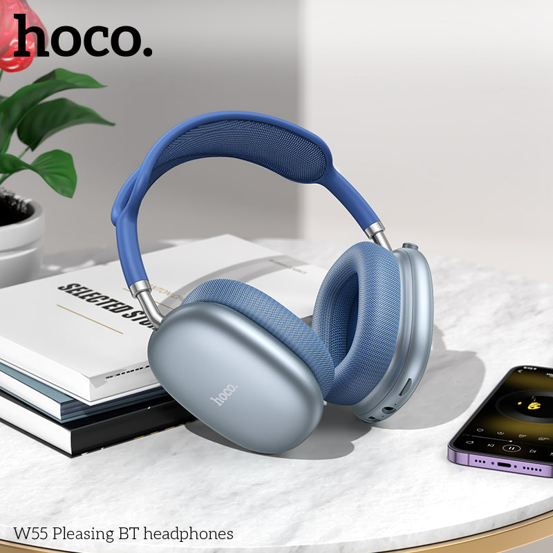 Hoco W55 Plus Happiness ANC noise reduction BT headphones Grey