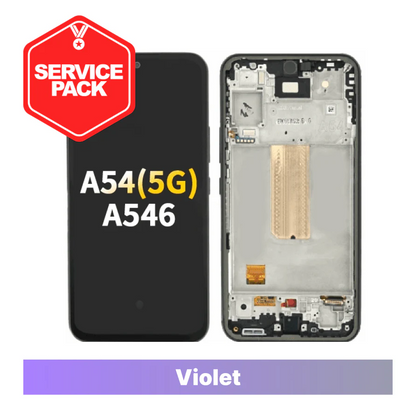 Samsung Galaxy A54 5G/A546 Service Pack OLED Screen with Frame - Violet