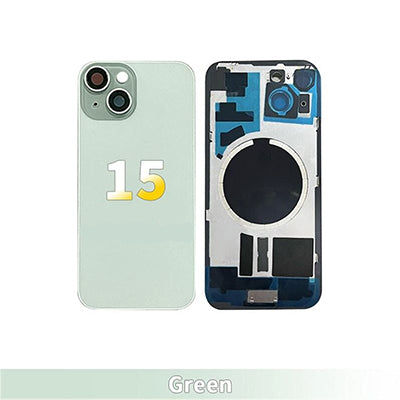 Iphone 15 -Compatible Back Glass With Camera Lens And Magnet Aftermarket- Green