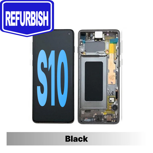Samsung Galaxy S10 Refurbished Assembly with Frame - PRISM/CERAMIC Black