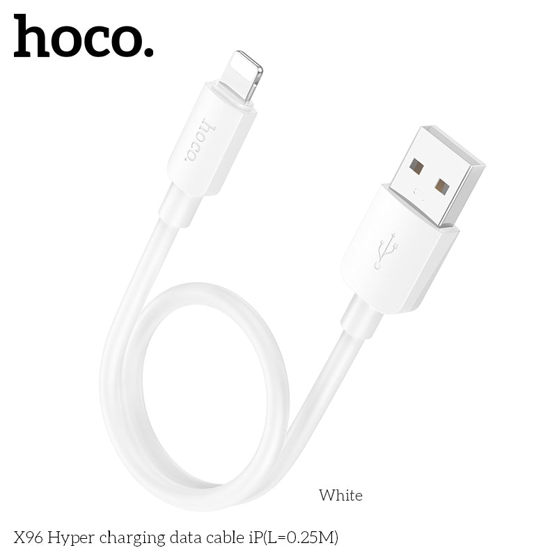 X96 Hyper charging data cable iP(L=0.25M) White