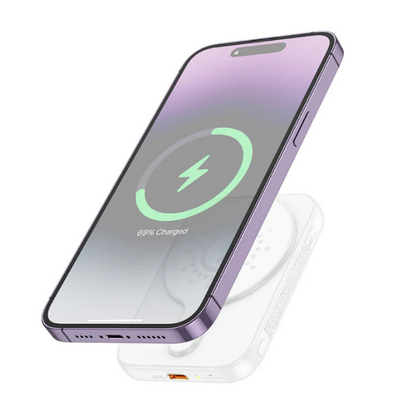 Hoco J117 Power Bank PD20W + QC3.0 Wireless Charging 5000mAh-White