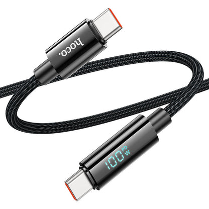 Hoco U125 Benefit 100W charging data cable with display Type-C to Type-C