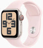 Apple Watch SE 2 2020 32GB CELLULAR 40MM ALUMUMIUM Case STARLIGHT With Pink Rubber Band - Like New