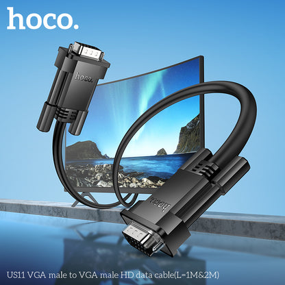 HOCO US11 VGA male to VGA male HD data cable(L=2M)