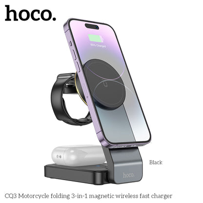 CQ3 Folding 3-in-1 MSafe Wireless Charging for Phones and Apple Watch White