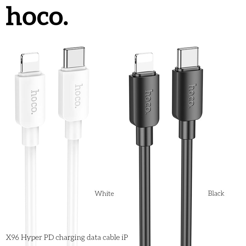 HOCO X96 Hyper PD USB-C To Lightning charging cable for iPhone (L=1m) - White