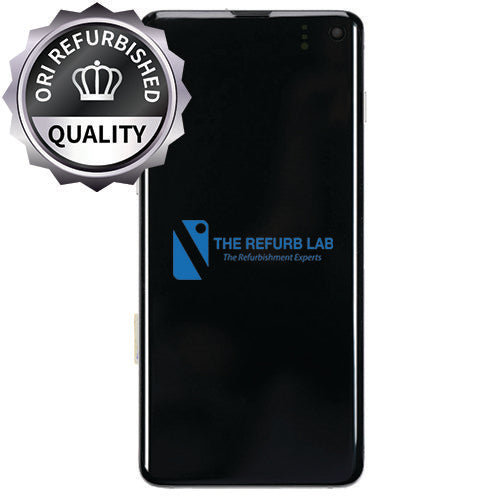 Samsung Galaxy S10 Refurbished  Assembly with Frame - PRISM WHITE