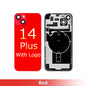 Iphone 14 Plus Back Glass With Camera Lens + Magnet + Wireless Flex Charger OEM Red