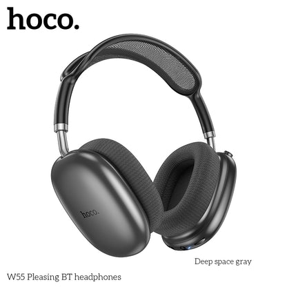 Hoco W55 Plus Happiness ANC noise reduction BT headphones Grey