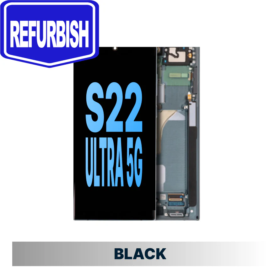 Samsung Galaxy S22 Ultra Refurbished  Assembly with Frame - Black