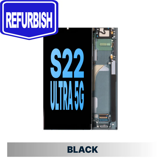 Samsung Galaxy S22 Ultra Refurbished  Assembly with Frame - Black