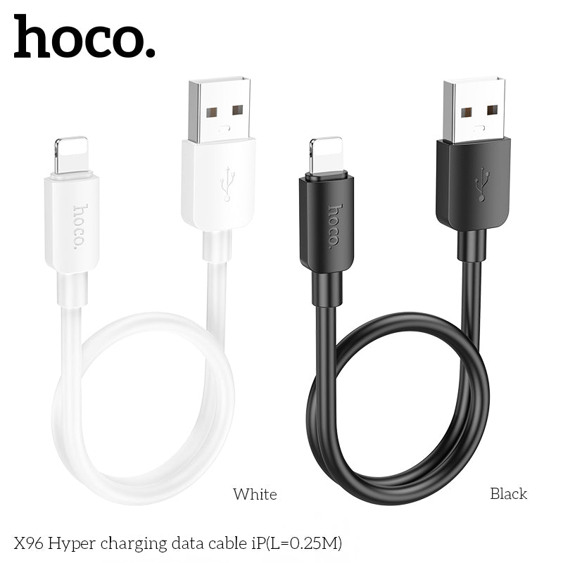 X96 Hyper charging data cable iP(L=0.25M) White