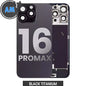 Iphone 16 Pro Max Back Glass With Camera Lens + Magnet + Wireless Flex Charger + Adhesive Aftermarket Black Titanium