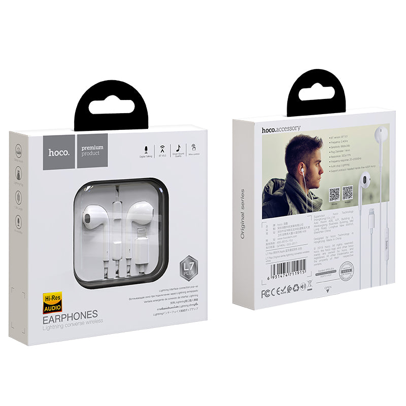 HOCO L7 Plus Lightning Earphones with Mic