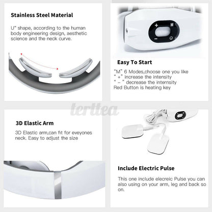 Pulse Massager for Neck with heater (Rechargeable)