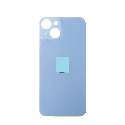iPhone 14 OEM Compatible Back Glass with 3M Adhesive - Blue (Big Hole)