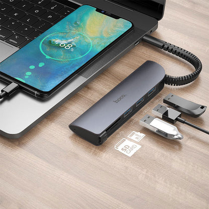 HOCO Type-C hub HB17 Easy connect USB3.0*3 + SD + TF