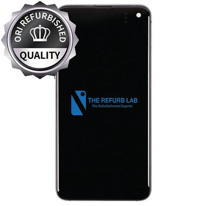 Samsung Galaxy S10E Compatible Amoled Assembly with Frame Refurbished - CERAMIC WHITE