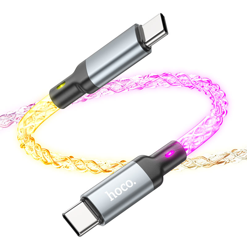 Hoco U112 Shine 60W charging data cable for Type-C to Type-C