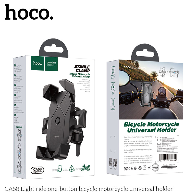 HOCO CA58 Light ride one-button bicycle motorcycle universal holder