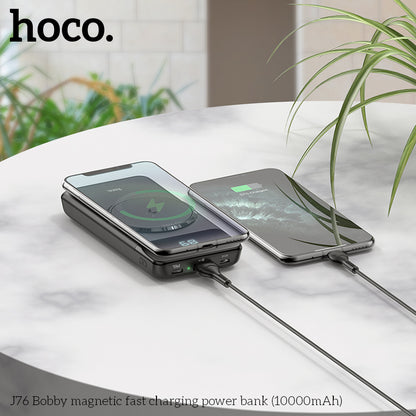 J76 Bobby magnetic fast charging power bank(10000mAh) Black