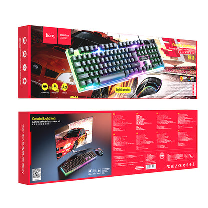 HOCO GM11 Terrific glowing gaming keyboard and mouse set