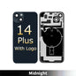 Iphone 14 Plus Back Glass With Camera Lens + Magnet + Wireless Flex Charger OEM Midnight