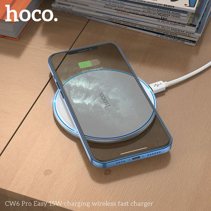 CW6 Pro Easy 18W charging wireless fast charger White