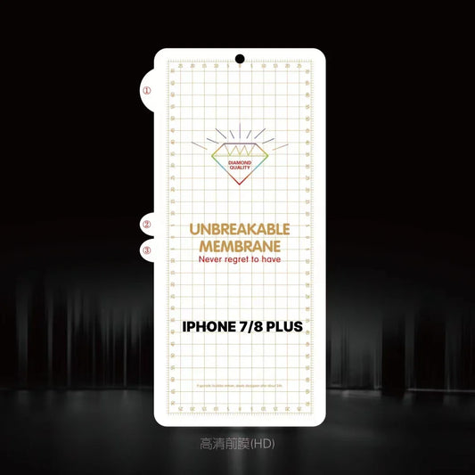 Unbreakable Membrane Screen Protector for iPhone 7/8 Plus - 2 PACK