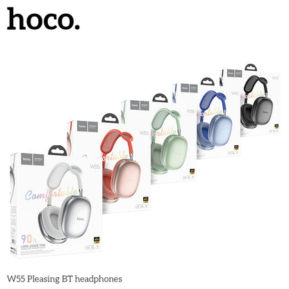 Hoco W55 Plus Happiness ANC noise reduction BT headphones Grey