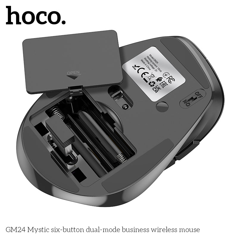 HOCO GM24 Mystic six-button dual-mode business wireless mouse