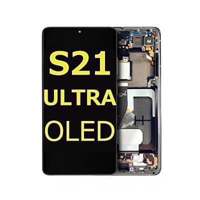 Samsung Galaxy S21 Ultra Compatible Amoled Assembly - Soft Oled Aftermarket - Black