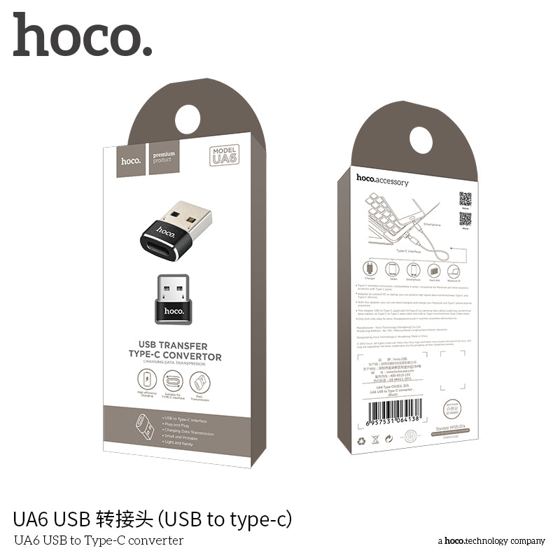 HOCO UA6 USB-A to Type C Adapter