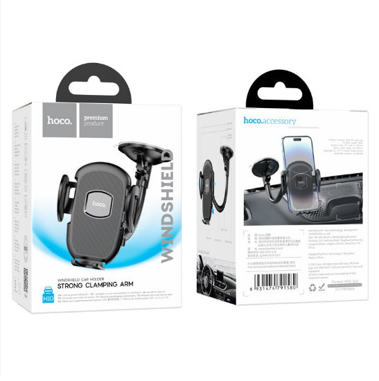 HOCO H10 Windshield Car Holder Strong Clamping Arm