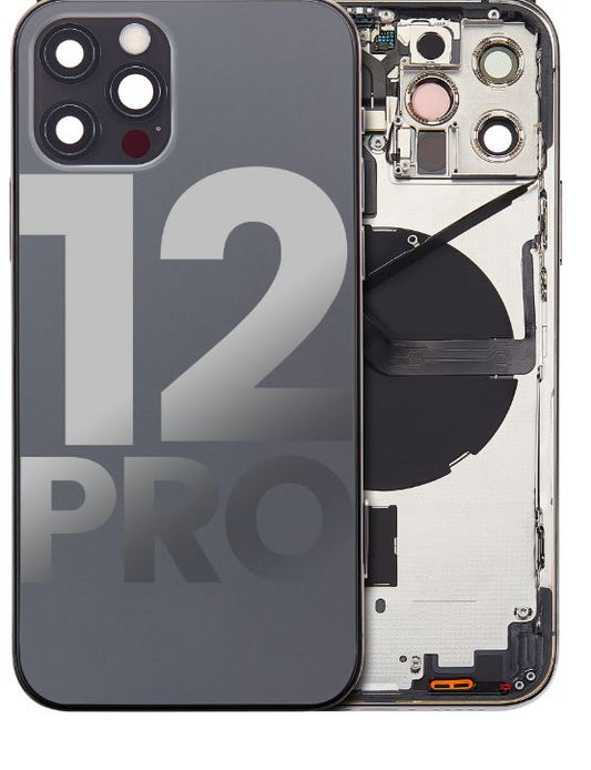 iPhone 12 Pro Housing With Parts (NO Charging Port) - Black