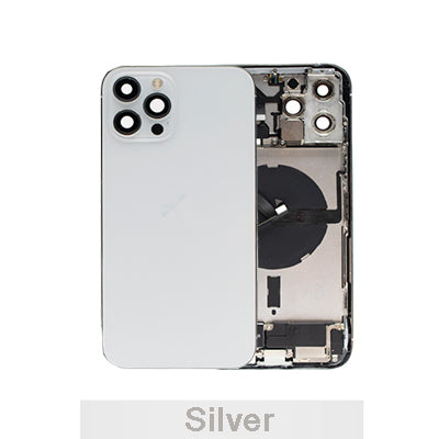 iPhone 12 Pro Max Back Housing With Small Parts - Silver
