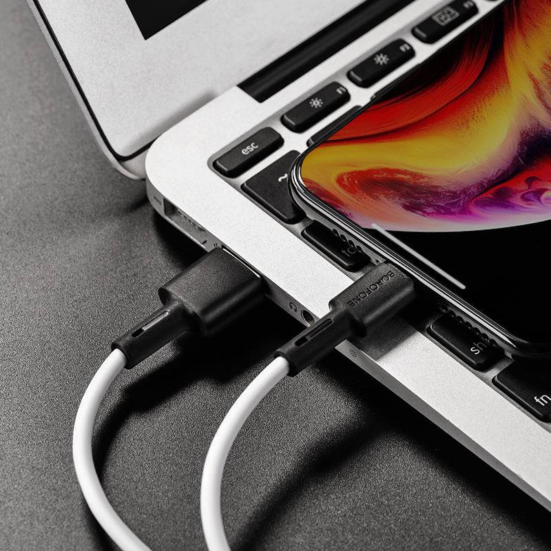 HOCO X21 Silicon Lightning Fast Charging Cable - White (L=1M)