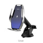 HOCO S14 2 in 1 15W wirless Charger Auto Clamp Car Holder - Silver