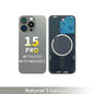 Iphone 15 Pro - Compatible Back Glass With Camera Lens And Magnet Aftermarket - Natural Titanium