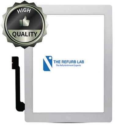 iPad 3/4 (2012/2013) Digitizer with Home Button Flex White (High Quality)