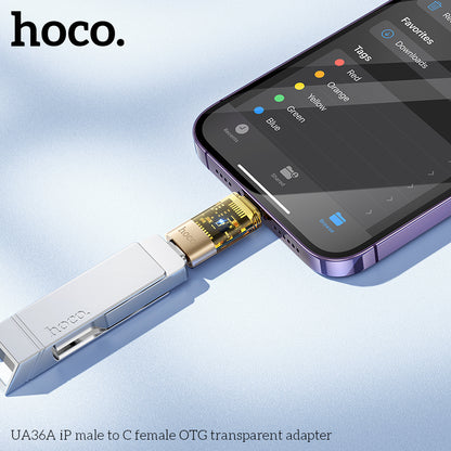 UA36A iP male to C female OTG transparent adapter
