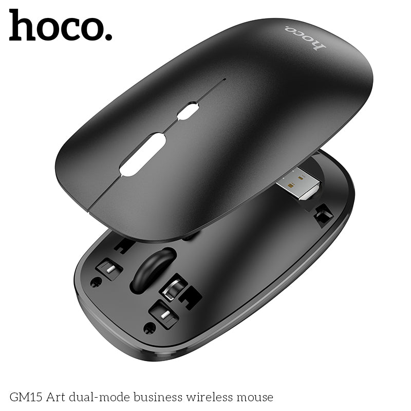HOCO GM15 Art dual-mode business wireless mouse - Black