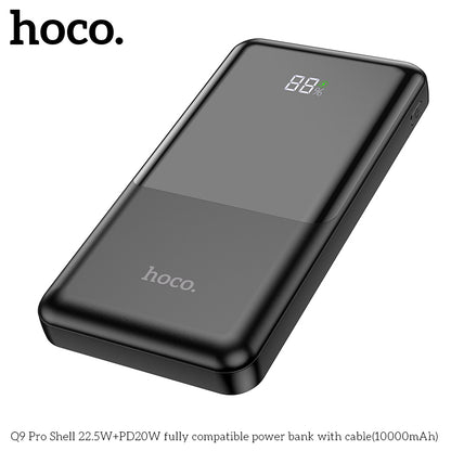 HOCO Q9 Pro Shell 22.5W+PD20W fully compatible power bank with cable(10000mAh)