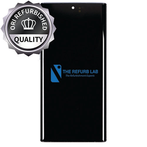 Samsung Galaxy Note 10 Compatible Amoled Assembly with Frame Refurbished - White