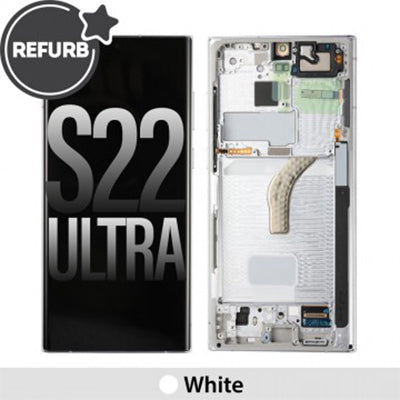 Samsung Galaxy S22 Ultra Refurbished  Assembly with Frame - White