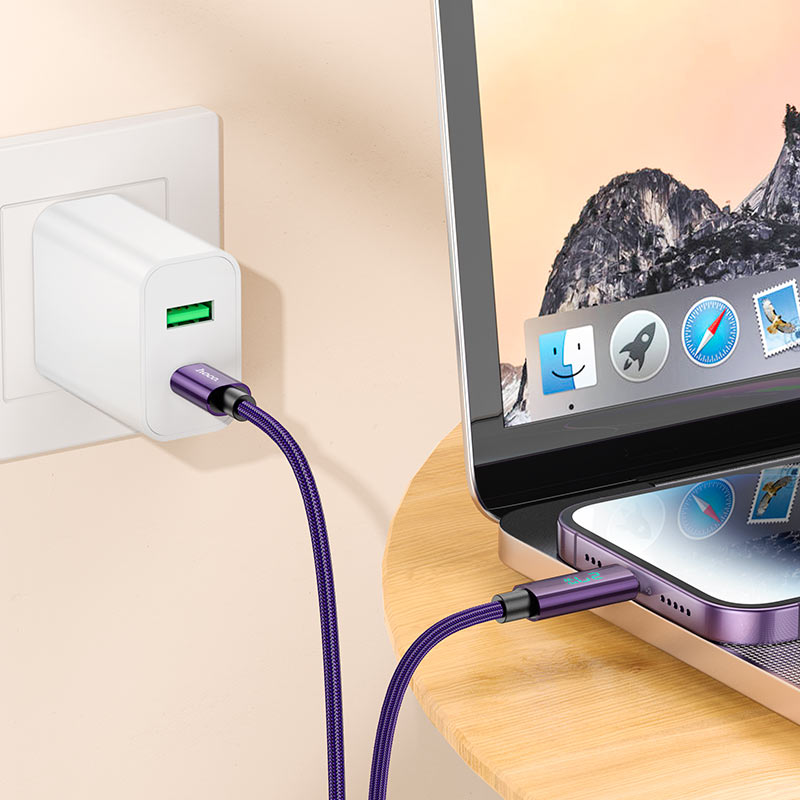 Hoco U125 Benefit PD charging data cable with display iP