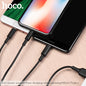 HOCO X25 3 in 1 Universal Charging Cable - Black L=1M